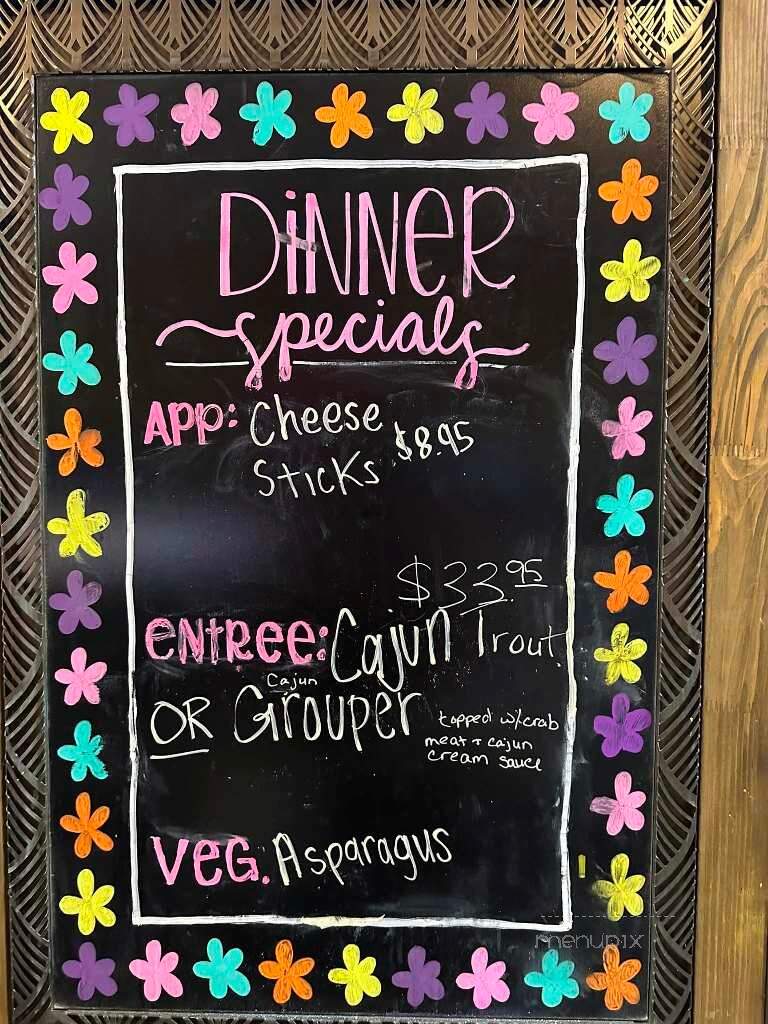 Aj's Dockside Restaurant - Tybee Island, GA menu_pic