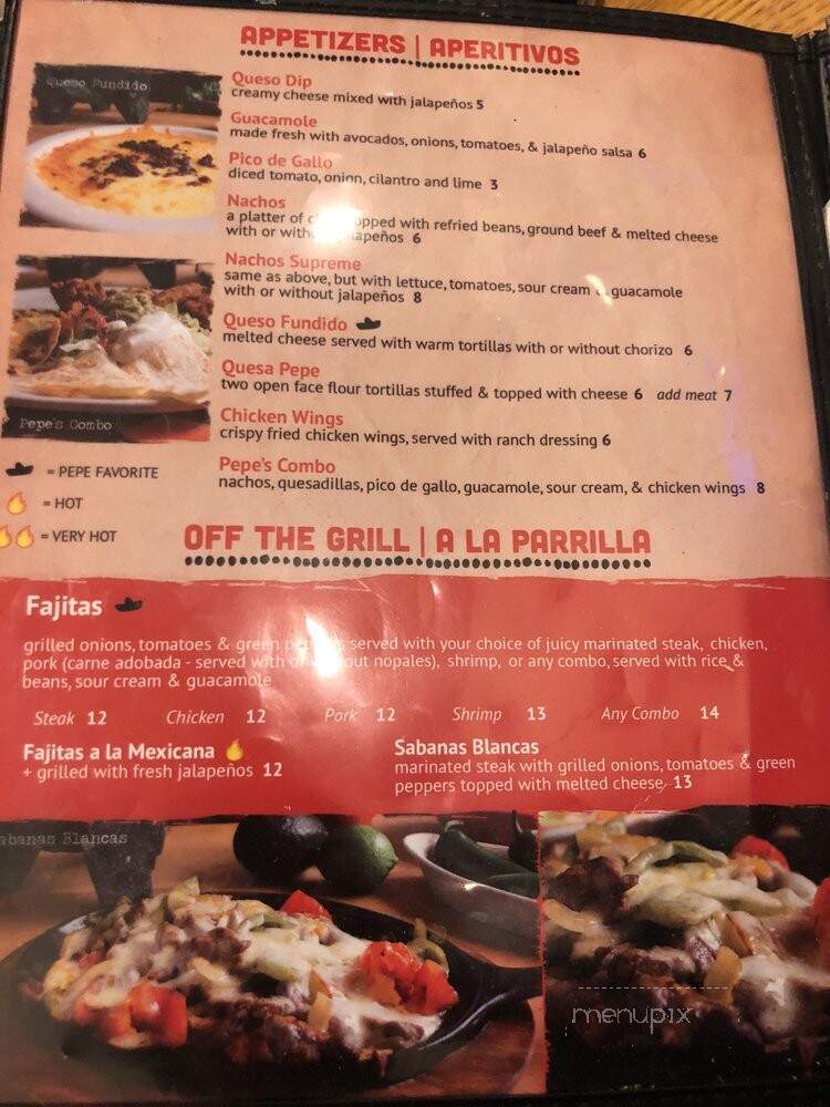 El Tio Pepe Mexican Restaurant - O'Fallon, MO menu_pic