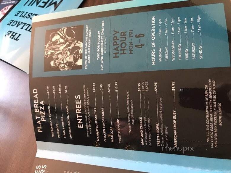 Village Trestle - Goffstown, NH menu_pic
