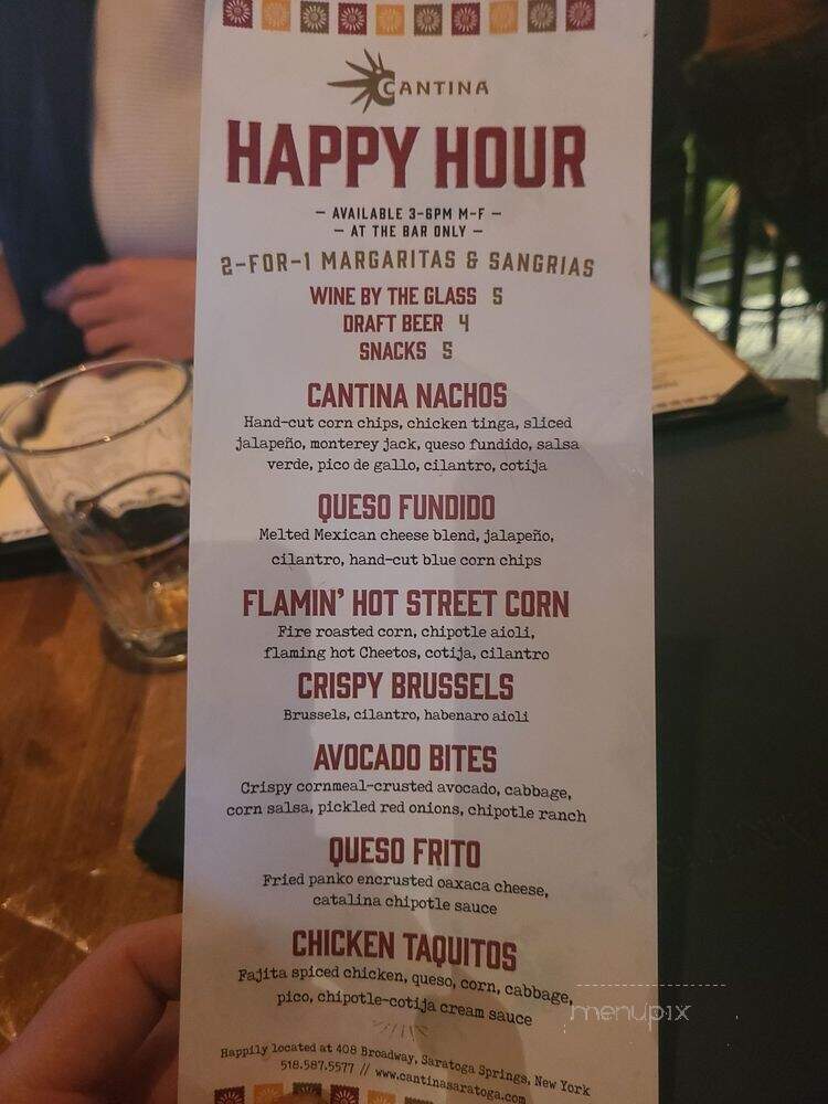 Cantina - Saratoga Springs, NY menu_pic