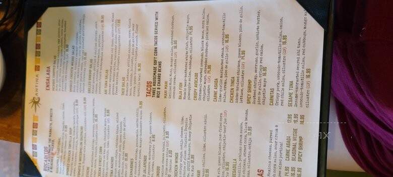 Cantina - Saratoga Springs, NY menu_pic