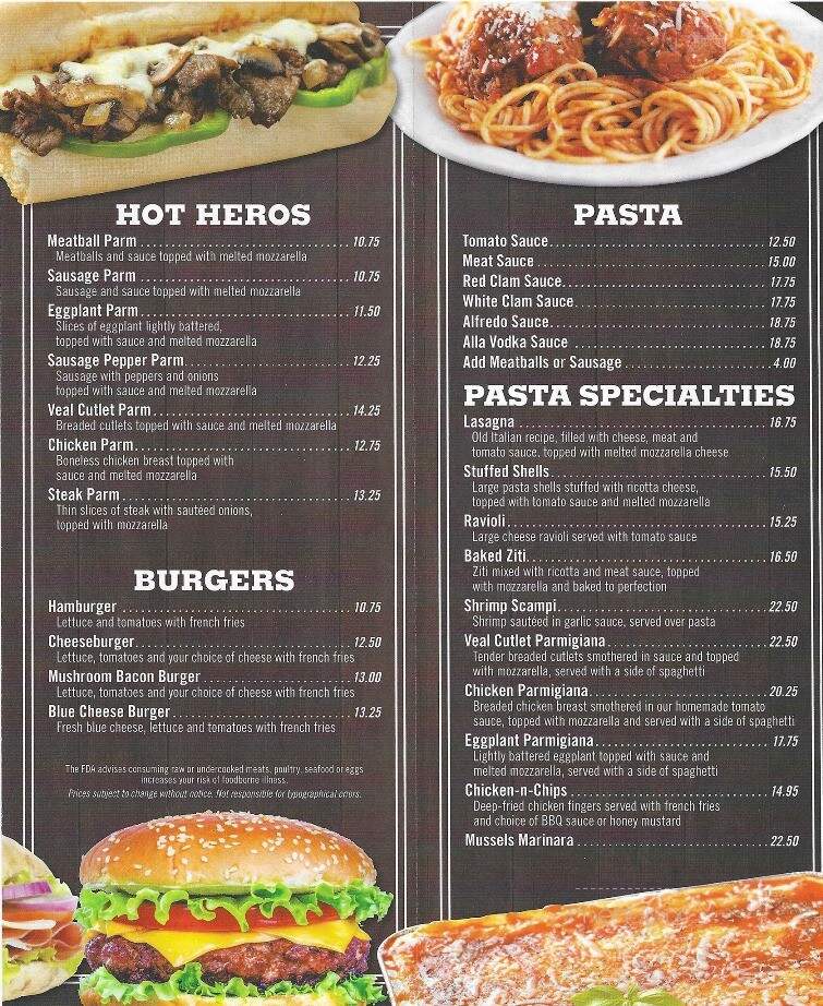 Capri Pizzeria & Restaurant - Lake George, NY menu_pic
