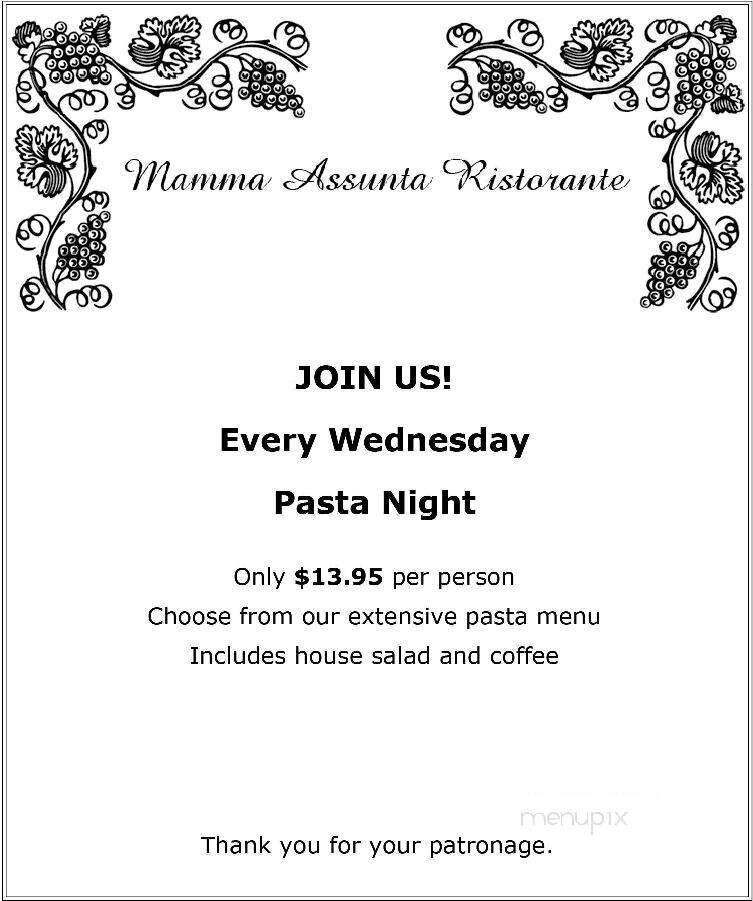 Mamma Assunta - Tuckahoe, NY menu_pic