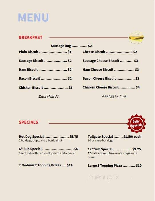 Warren's Hot Dogs - Greenville, NC menu_pic