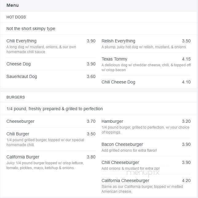 Ranch Wagon - Shavertown, PA menu_pic
