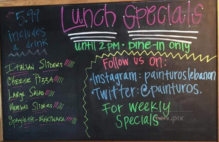 Painturo's Pizza - Lebanon, TN menu_pic