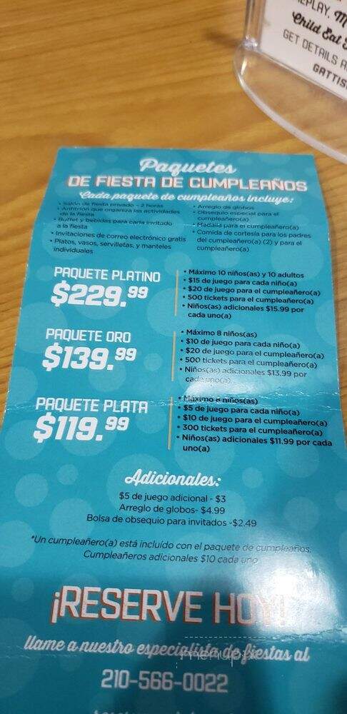 Mr Gatti's Pizza - Universal City, TX menu_pic
