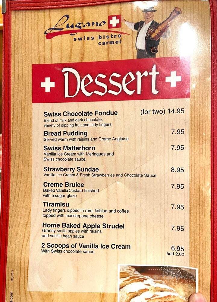 Lugano Swiss Bistro - Carmel, CA menu_pic