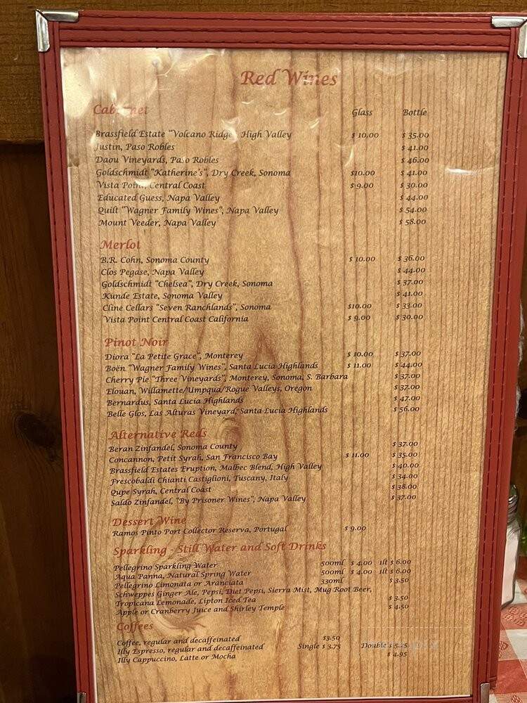 Lugano Swiss Bistro - Carmel, CA menu_pic