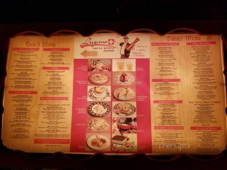 Lugano Swiss Bistro - Carmel, CA menu_pic