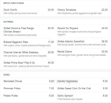 Marinus - Bernardus Lodge - Carmel Valley, CA menu_pic