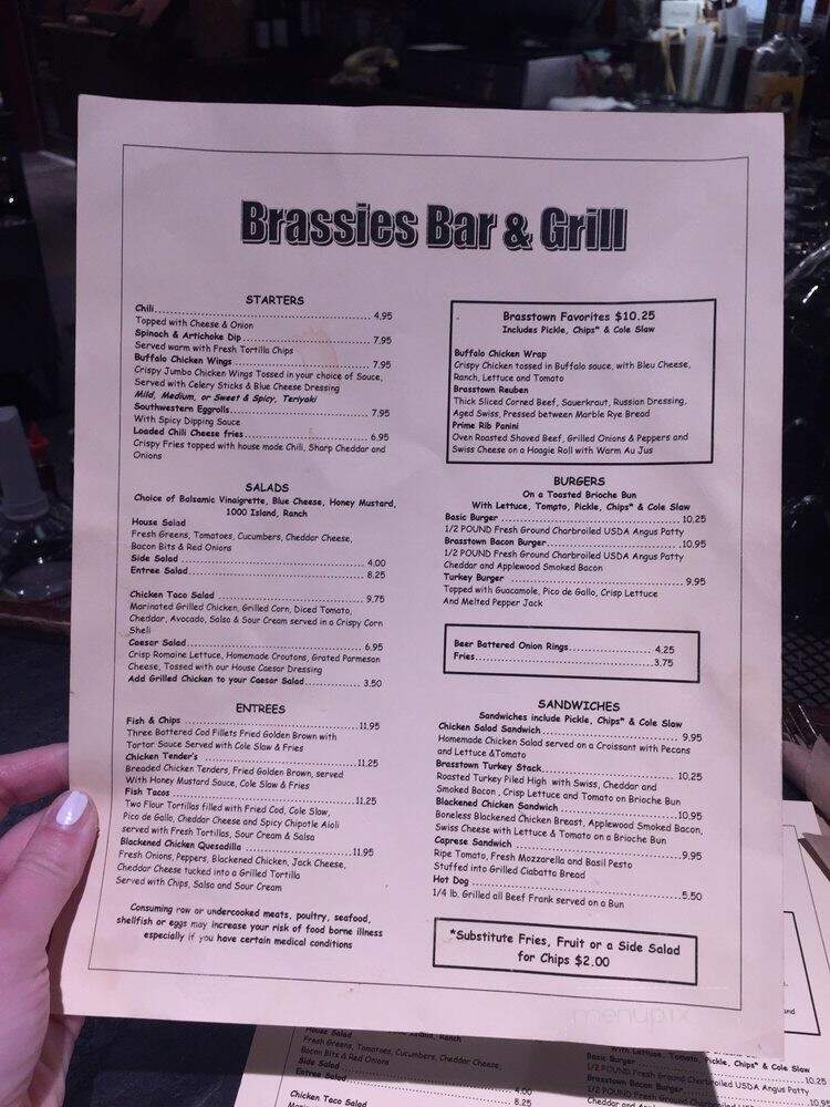 Brassies Grill - Young Harris, GA menu_pic
