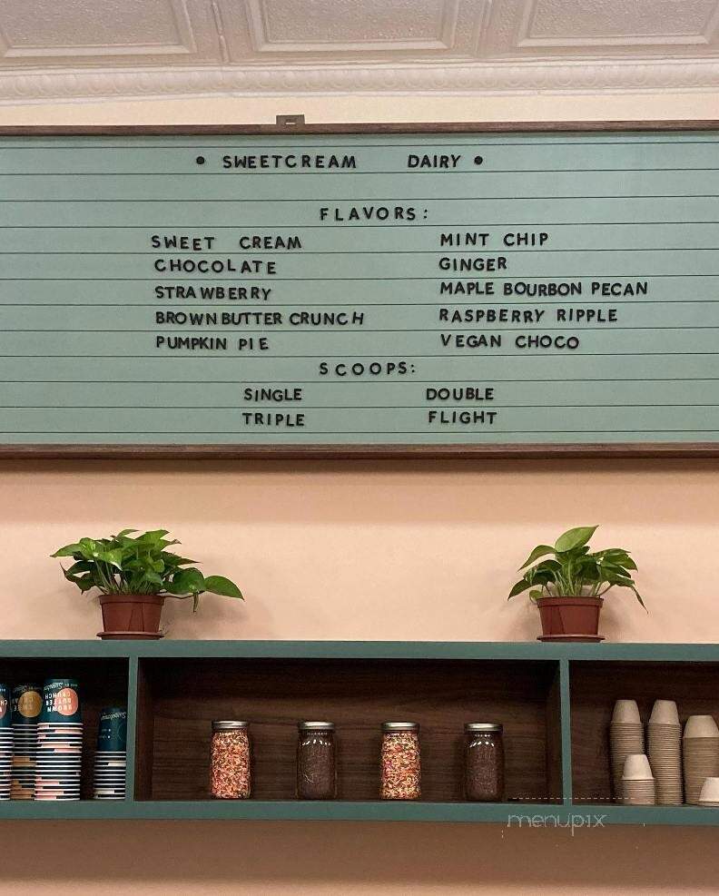 Sweetcream Dairy - Biddeford, ME menu_pic