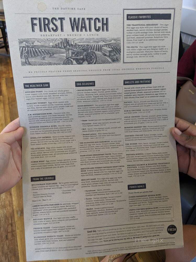 First Watch - Tucson, AZ menu_pic