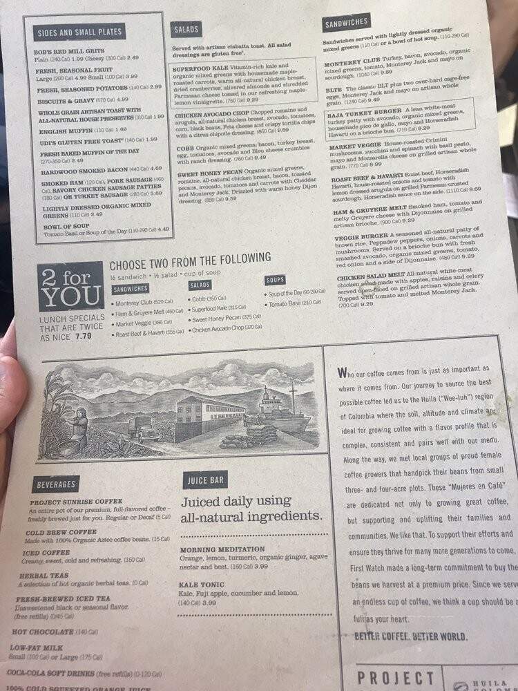 First Watch - Tucson, AZ menu_pic