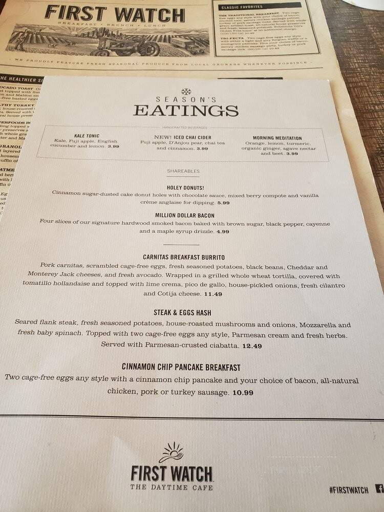 First Watch - Tucson, AZ menu_pic