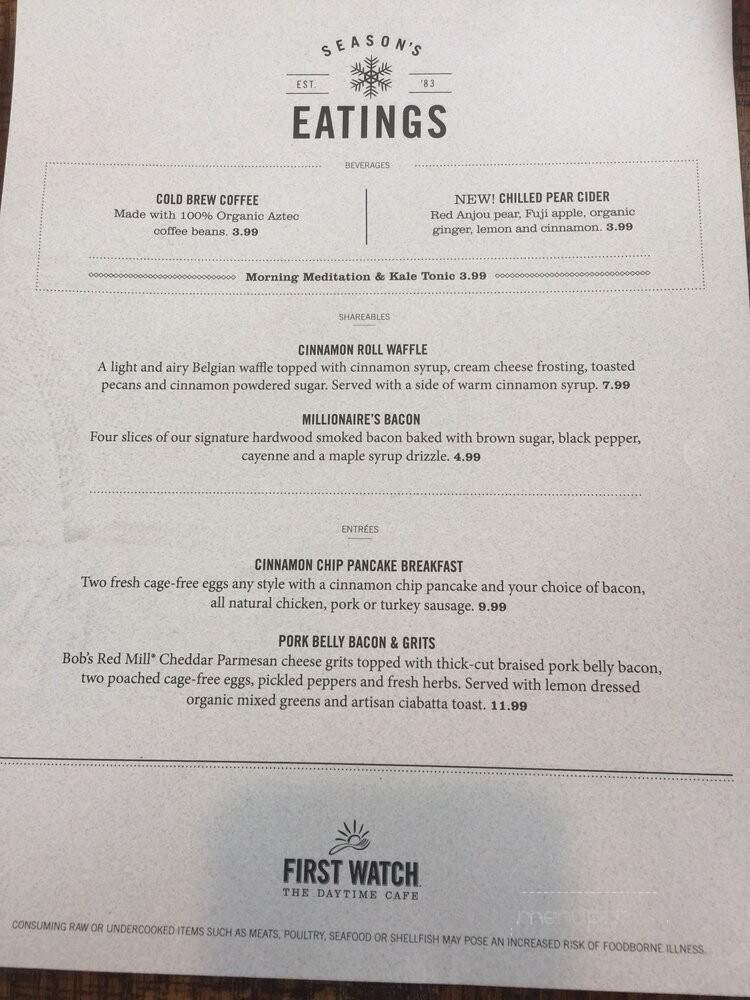 First Watch - Tucson, AZ menu_pic