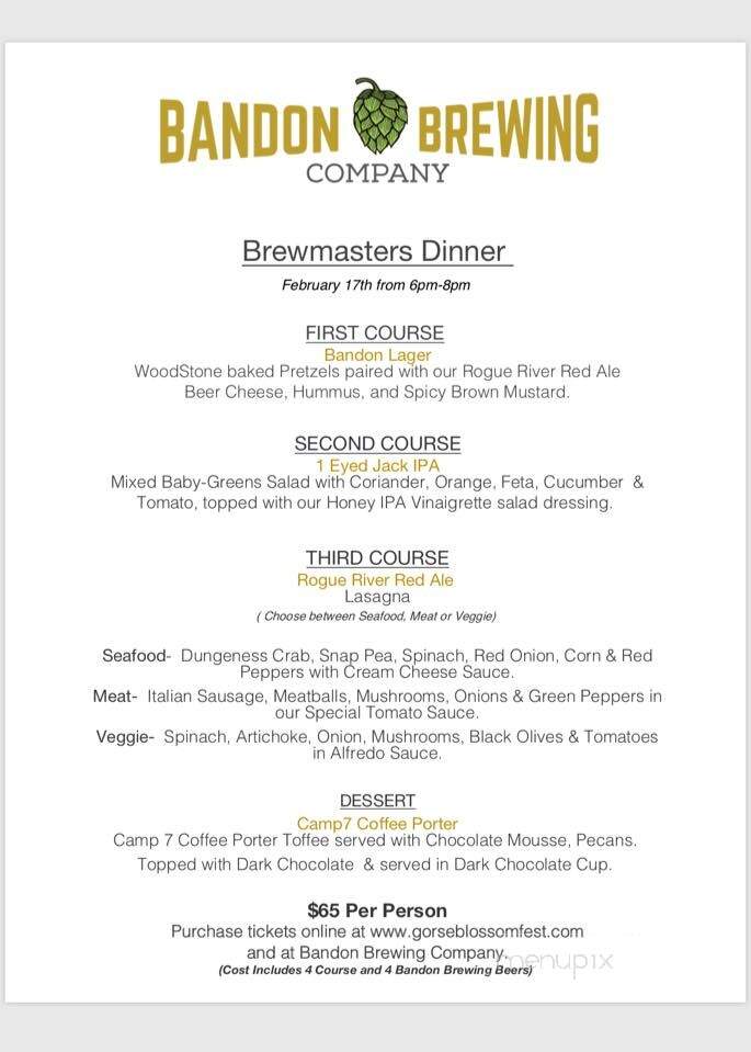 Bandon Brewing Company - Bandon, OR menu_pic