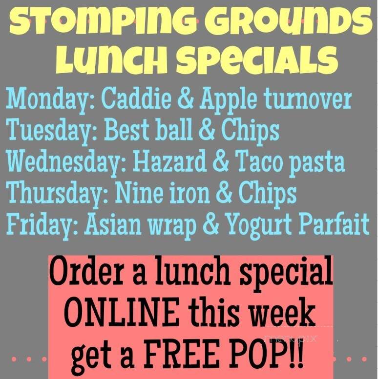 Stomping Grounds - Hartford, SD menu_pic