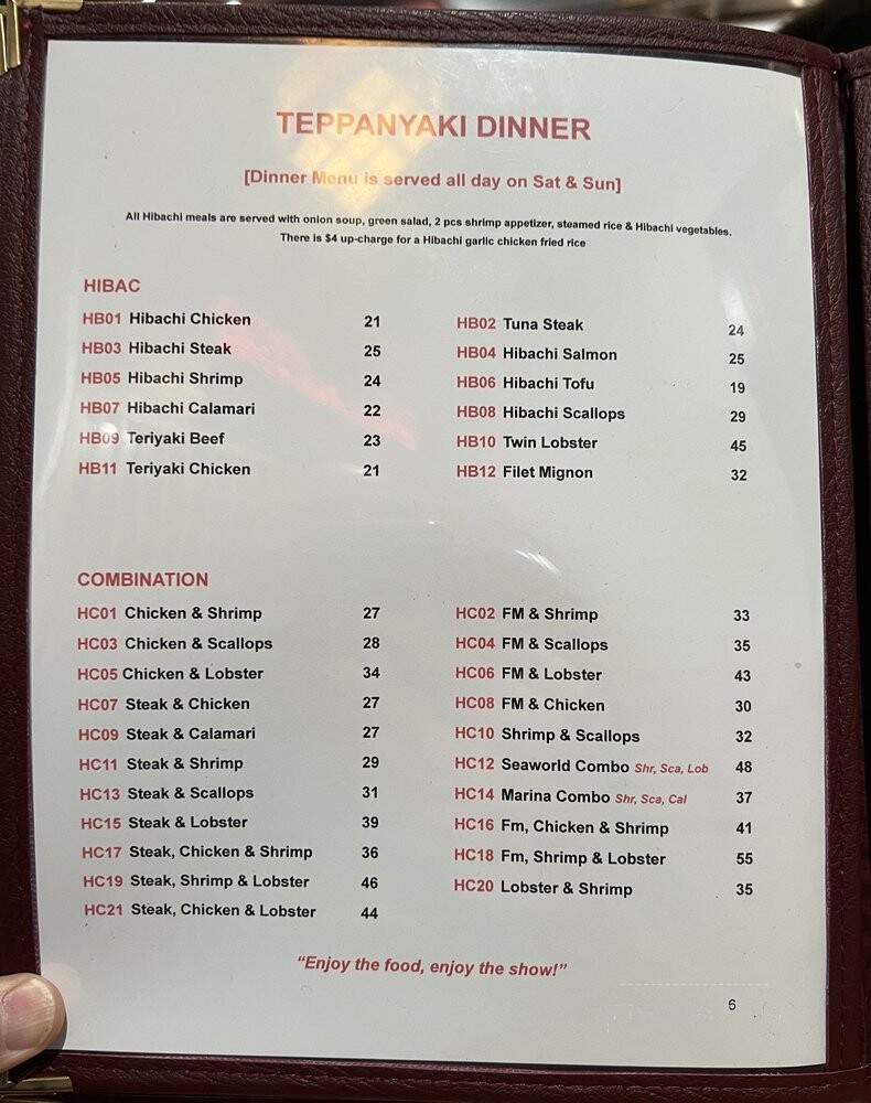 Ichiban Teppanyaki & Sushi - Manteca, CA menu_pic