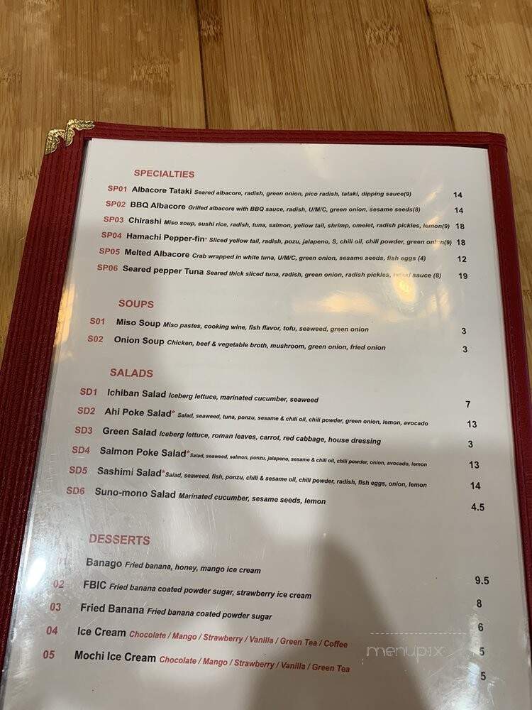 Ichiban Teppanyaki & Sushi - Manteca, CA menu_pic