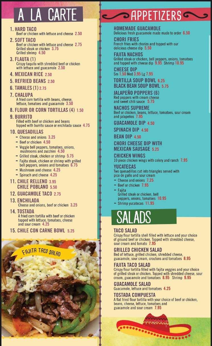 Maya Mexican Restaurant - Alabaster, AL menu_pic