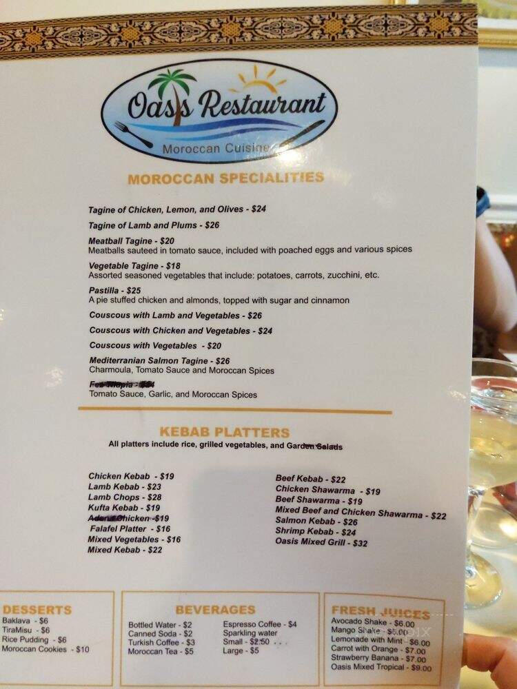 Oasis Restaurant Mediterranean Cuisine - Cranford, NJ