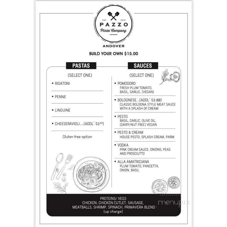 Pazzo Pizza - Andover, MA menu_pic
