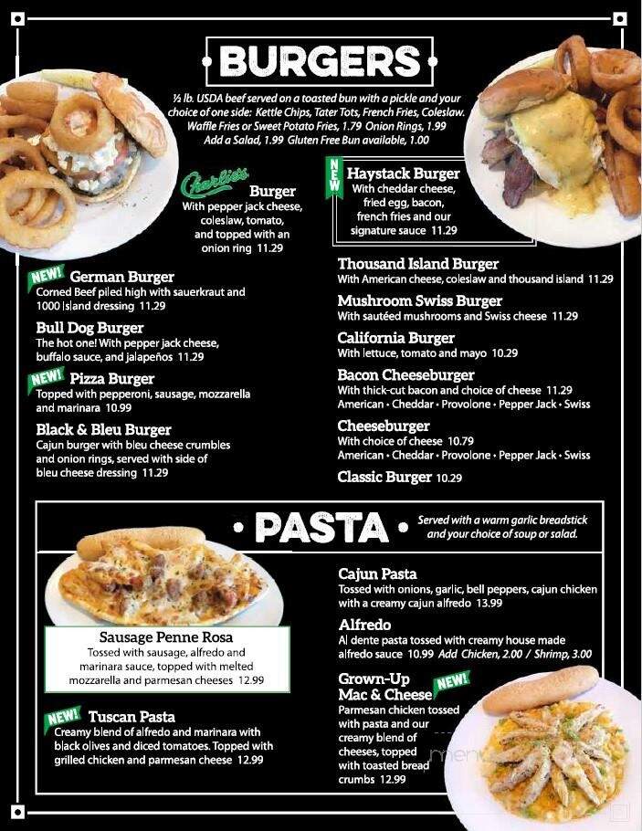 Charlie's Sports Bar & Grill - Becker, MN menu_pic
