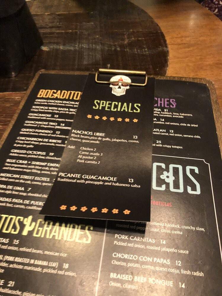 Antojo Tacos + Tequila - Halifax, NS menu_pic