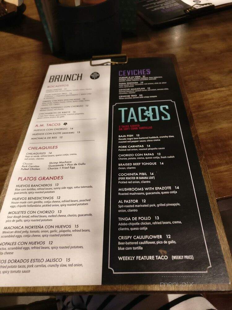 Antojo Tacos + Tequila - Halifax, NS menu_pic