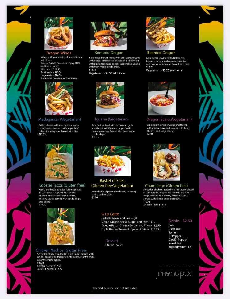 Chameleon Cuisine - Springfield, MO menu_pic