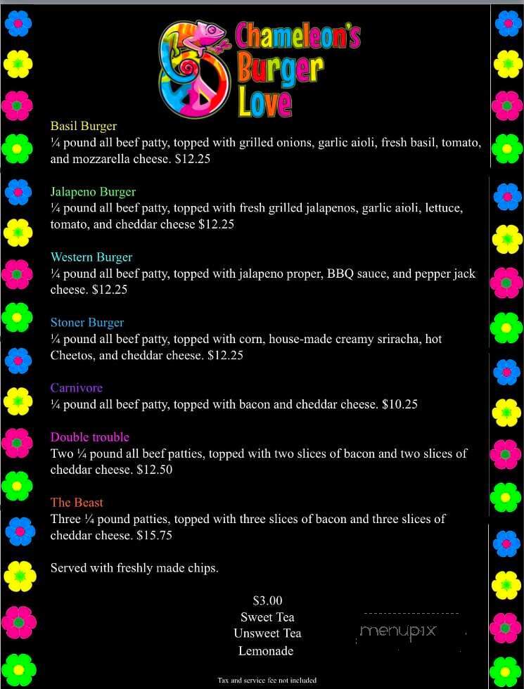 Chameleon Cuisine - Springfield, MO menu_pic