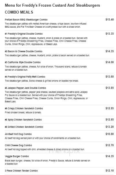 Freddy's Frozen Custard and Steakburgers - Durango, CO menu_pic