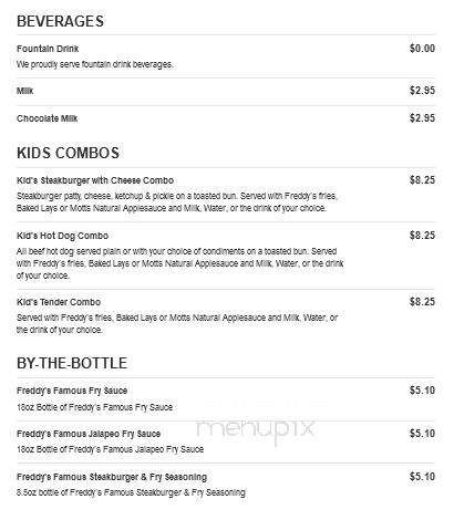 Freddy's Frozen Custard and Steakburgers - Durango, CO menu_pic