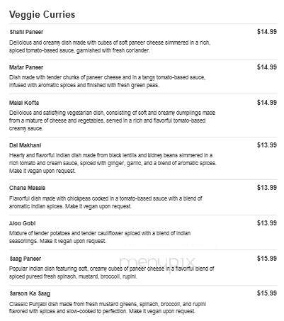 Punjabi Oven - Mansfield, OH menu_pic