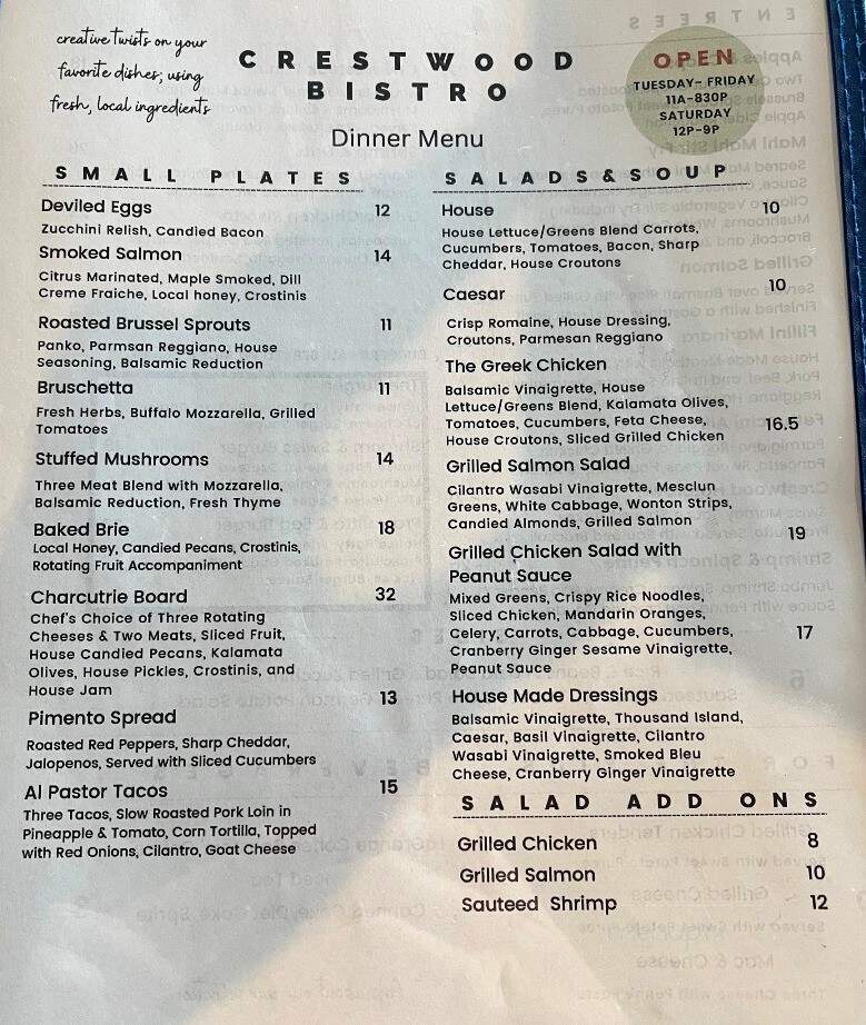 Crestwood Bistro - Crestwood, KY