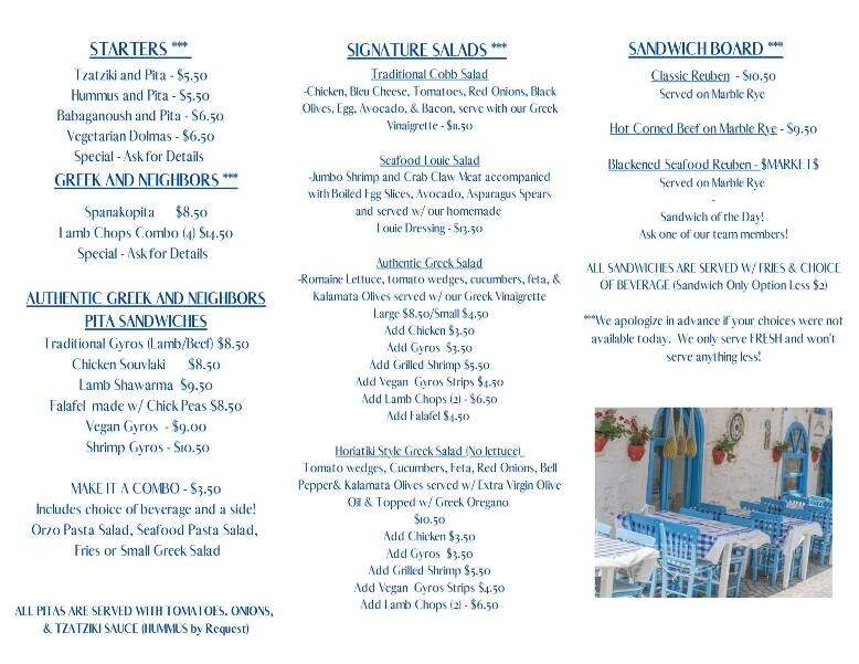 Fresh From Yianni's Kitchen - Fleming Island, FL menu_pic