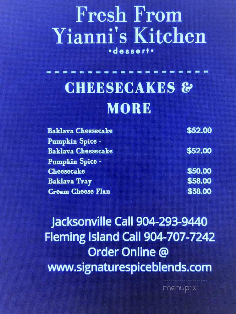 Fresh From Yianni's Kitchen - Fleming Island, FL menu_pic