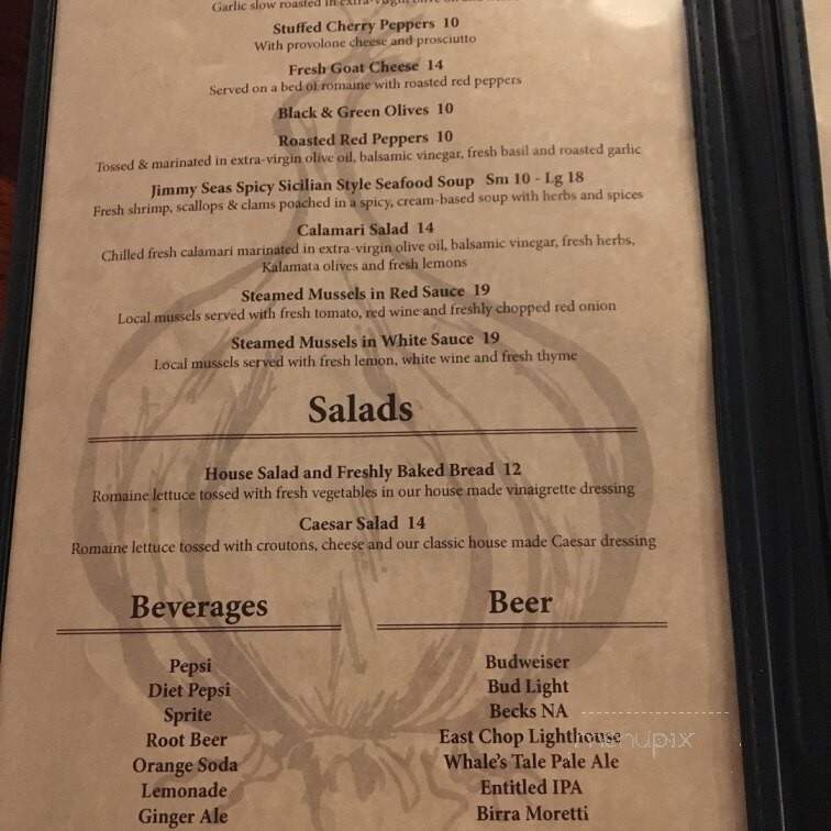 Jimmy Seas Pan Pasta - Lincoln, NH menu_pic