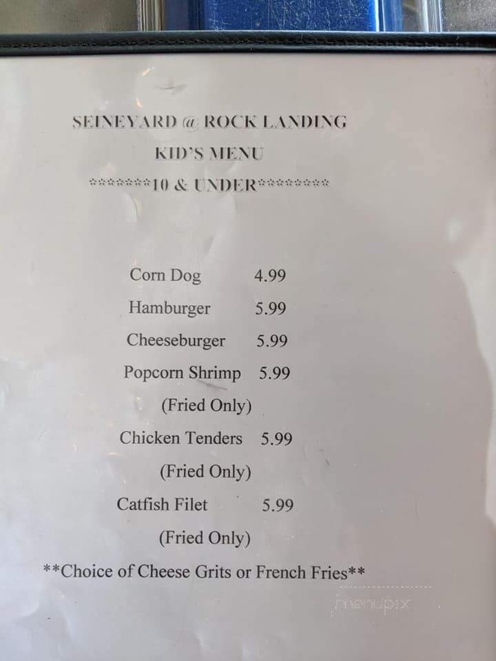 Seinyard Rock Landing - Panacea, FL menu_pic