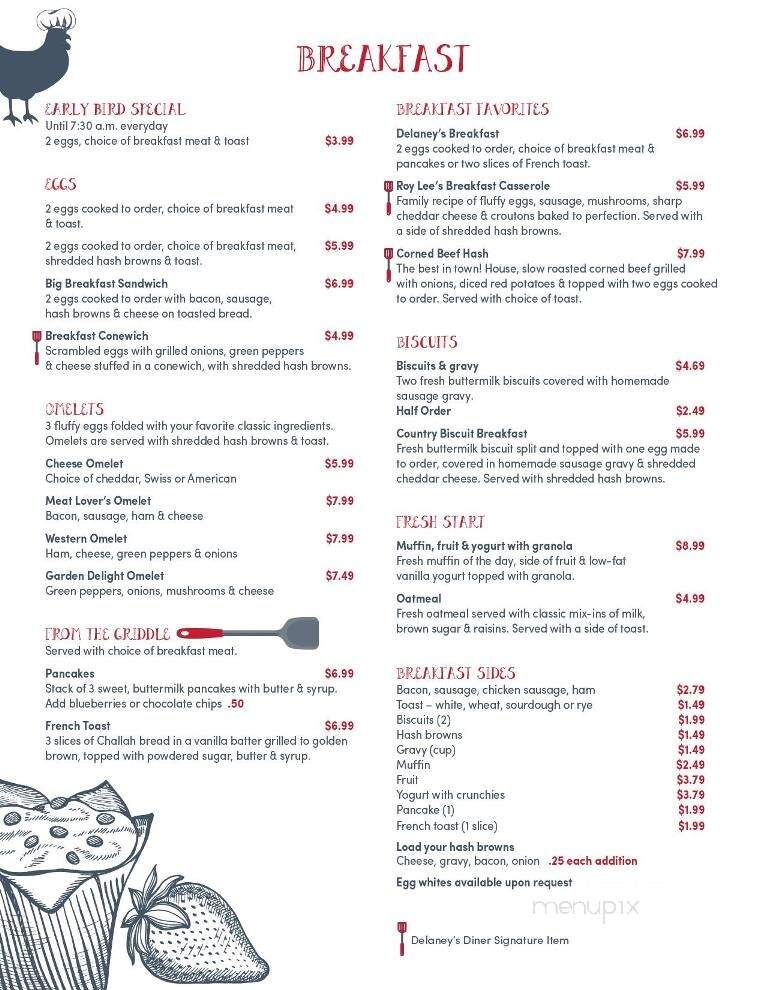 Delaney's Diner - Columbus, OH menu_pic