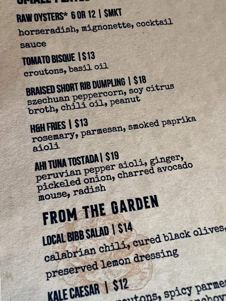 Hamp & Harry's - Marietta, GA menu_pic
