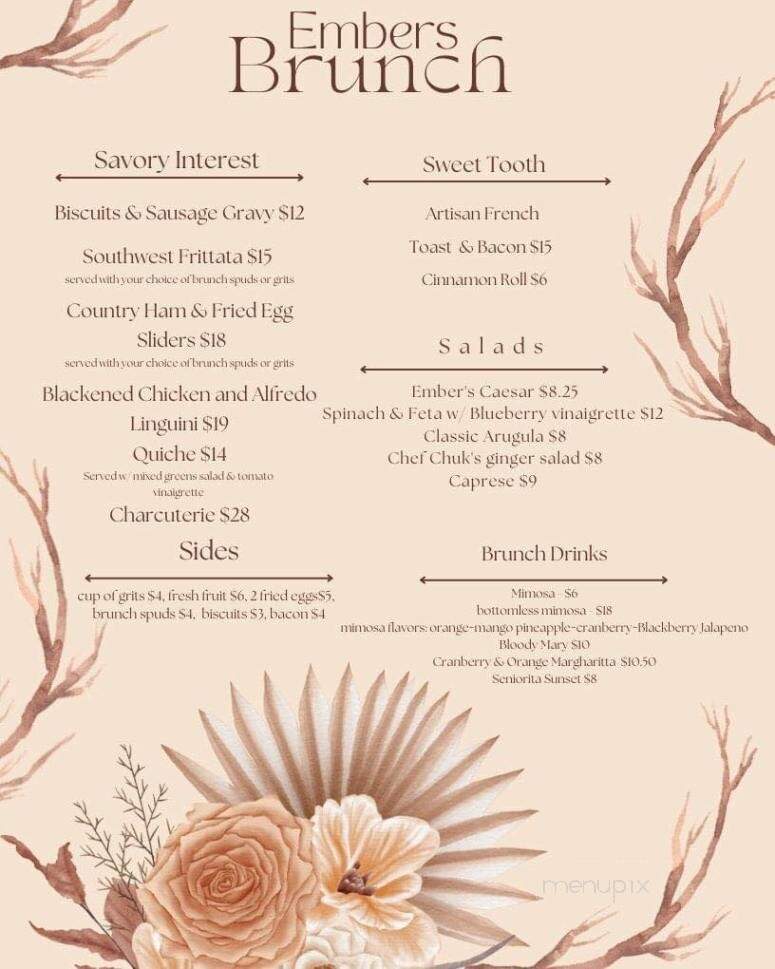 Embers Bistro - DeFuniak Springs, FL menu_pic
