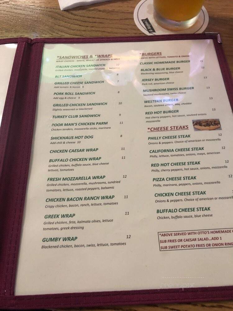 Otto's Bar & Grill - Ocean Township, NJ menu_pic