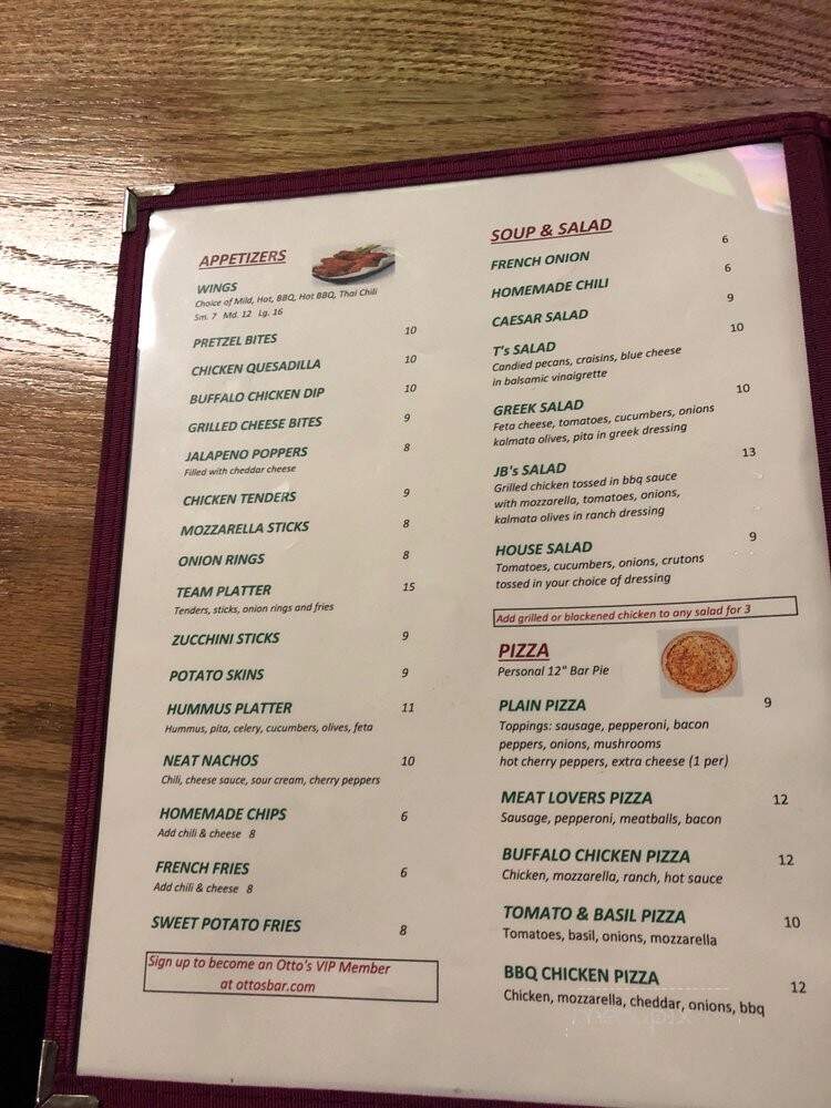 Otto's Bar & Grill - Ocean Township, NJ menu_pic