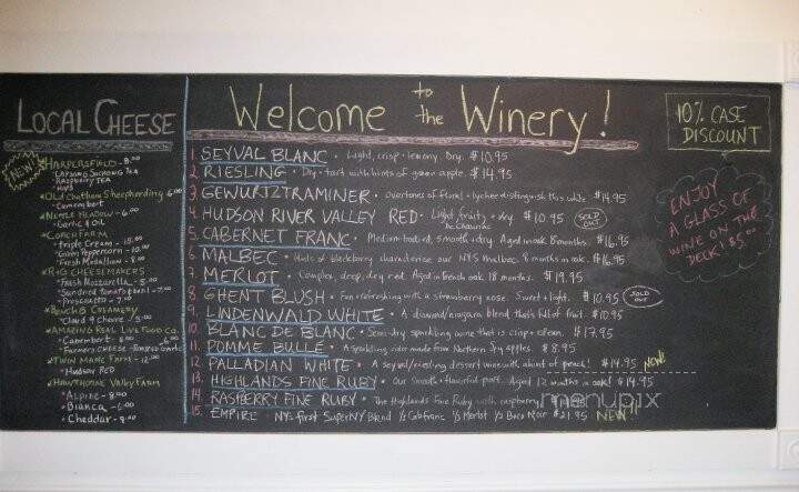 Hudson-Chatham Winery - Ghent, NY menu_pic