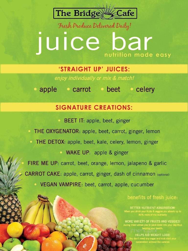 The Bridge Cafe on Elm - Manchester, NH menu_pic