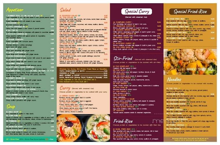 Thai Smile - Plymouth, NH menu_pic