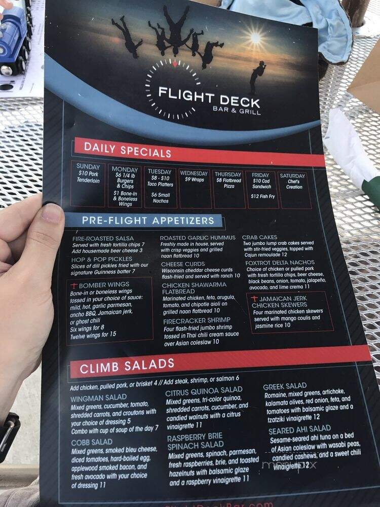 Flight Deck Bar Grill @ CSC - Rochelle, IL menu_pic